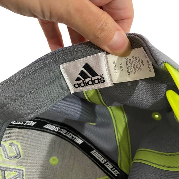 Adidas Collection Men’s Slime Green & Tech Gray FAKT SnapBack Logo Cap - Picture 10 of 10